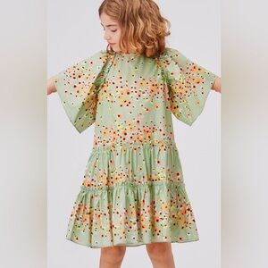 Molo Green Floral Kids Casual Dress